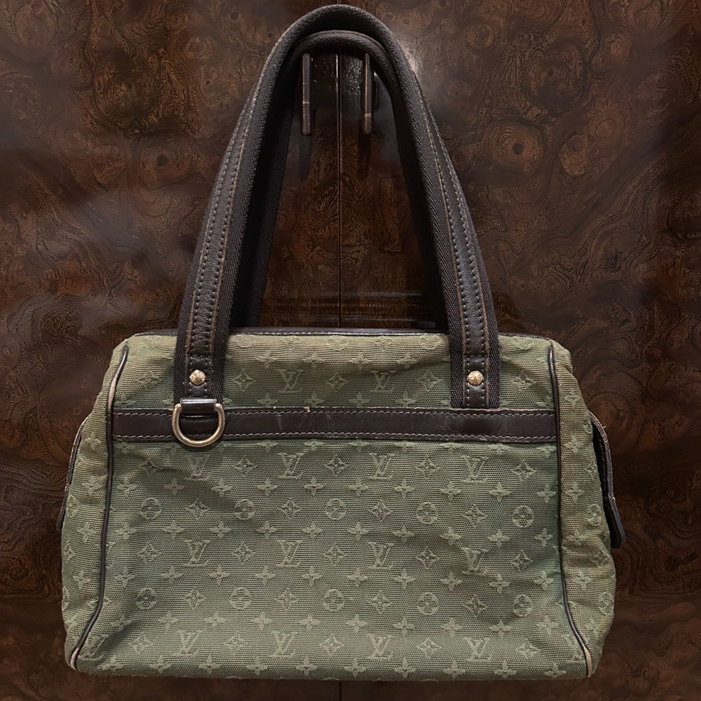 LOUIS VUITTON Josephine GM Monogram Authentic Green Khaki Brown Mini Handbag